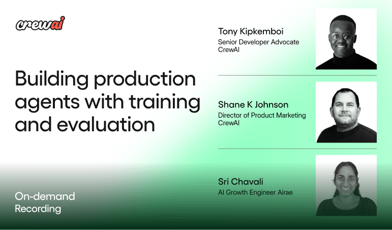 Building production agents with training and evaluation